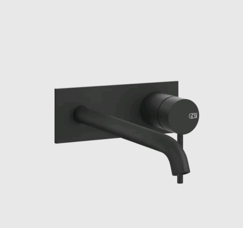 Смеситель для раковины, Gessi, 316 Flessa, цвет-черный матовый