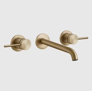 Смеситель для раковины, Gessi, 316 Flessa, цвет-Warm Bronze Brushed PVD