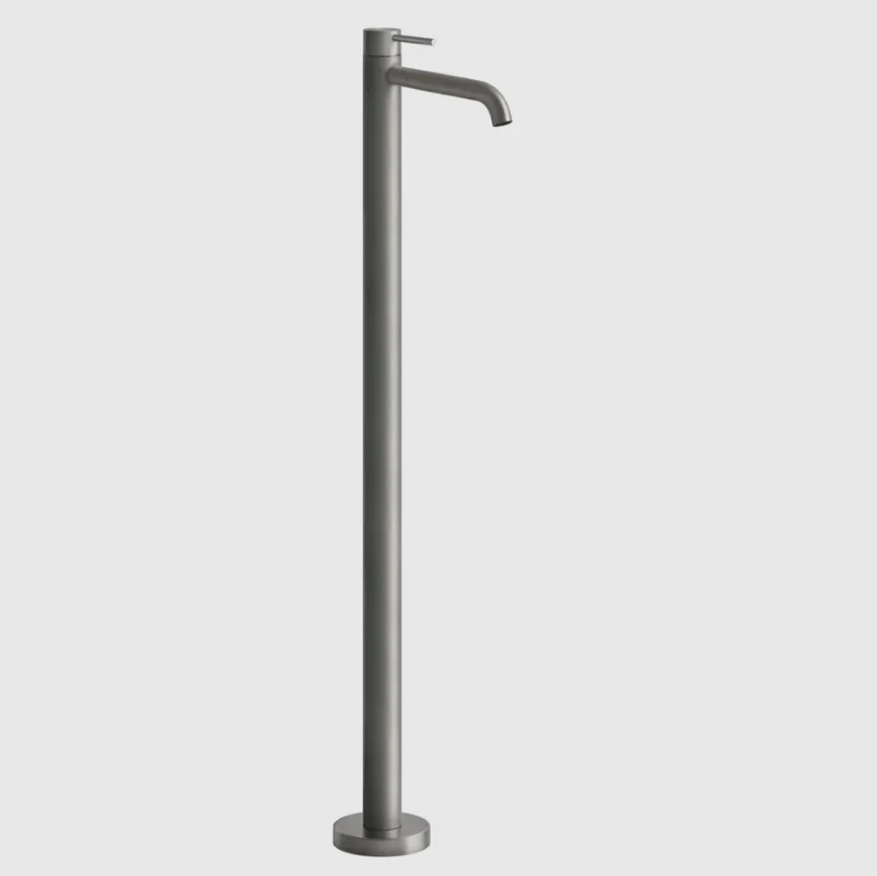 Смеситель для раковины, Gessi, 316 Flessa, напольный, цвет-Steel Brushed