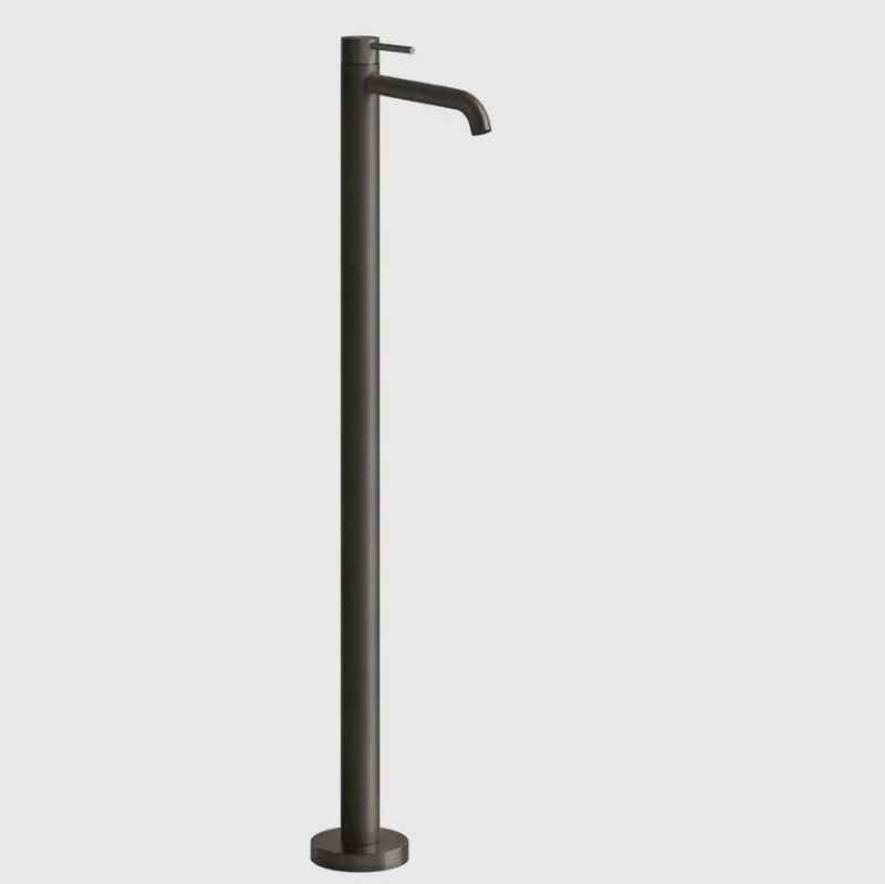 Смеситель для раковины, Gessi, 316 Flessa, напольный, цвет-Black Metal Brushed PVD
