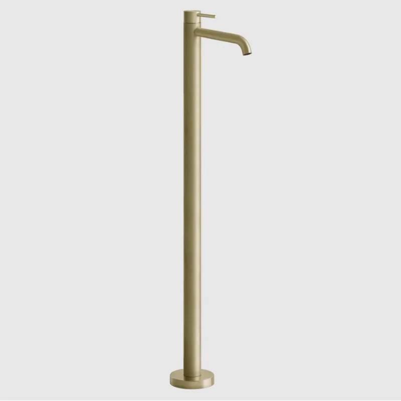Смеситель для раковины, Gessi, 316 Flessa, напольный, цвет-Brushed Brass PVD