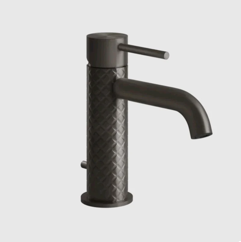 Смеситель для раковины, Gessi, 316 Intreccio, цвет-Black Metal Brushed PVD