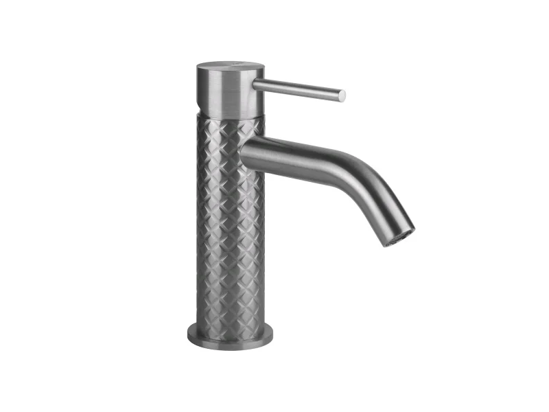 Смеситель для раковины, Gessi, Intreccio, цвет-Warm Steel Brushed PVD