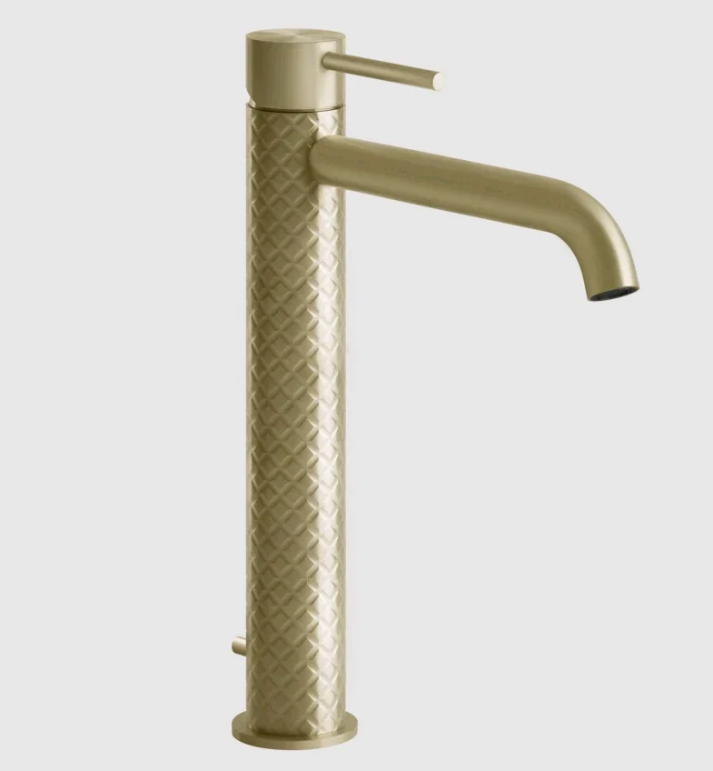 Смеситель для раковины, Gessi, 316 Intreccio, цвет-Brushed Brass PVD