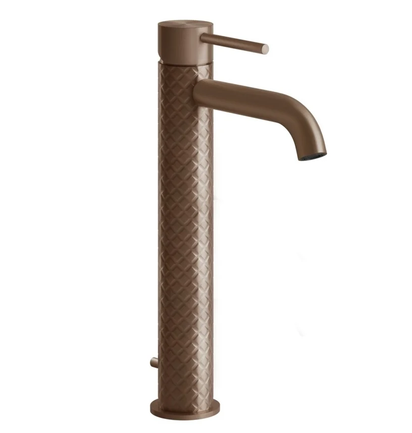 Смеситель для раковины, Gessi, 316 Intreccio, цвет-Copper Brushed PVD