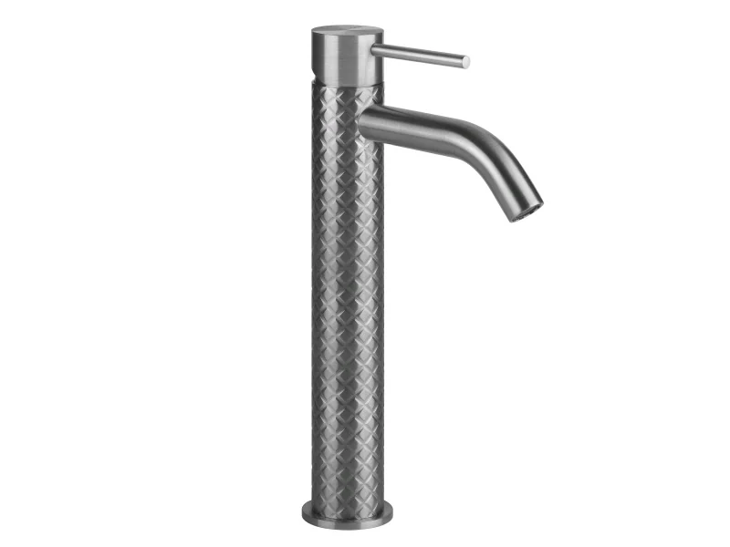 Смеситель для раковины, Gessi, Intreccio, цвет-Steel Brushed