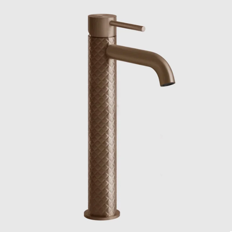 Смеситель для раковины, Gessi, 316 Intreccio, цвет-Copper Brushed PVD