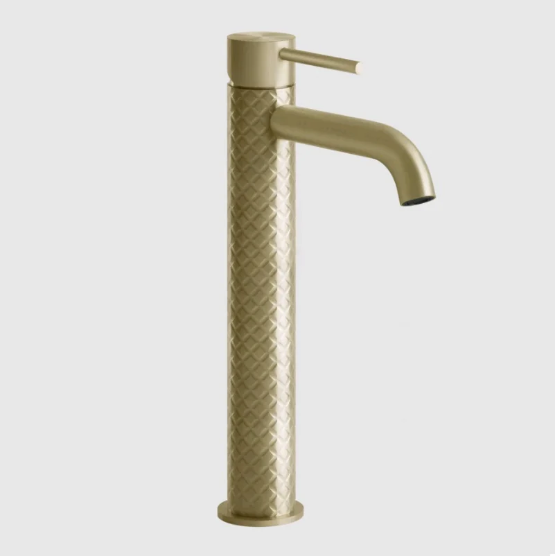 Смеситель для раковины, Gessi, 316 Intreccio, цвет-Brushed Brass PVD