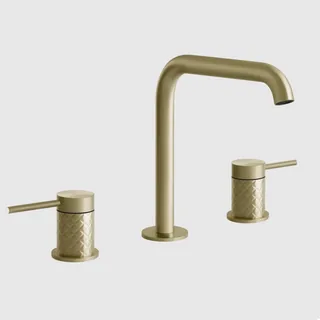 Смеситель для раковины, Gessi, 316 Intreccio, цвет-Brushed Brass PVD