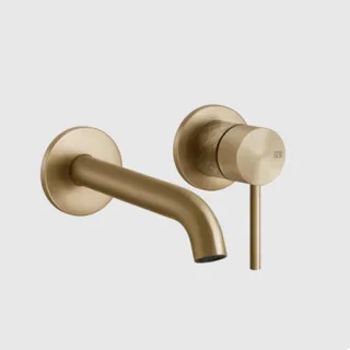 Смеситель для раковины, Gessi, 316 Intreccio, цвет-Warm Bronze Brushed PVD