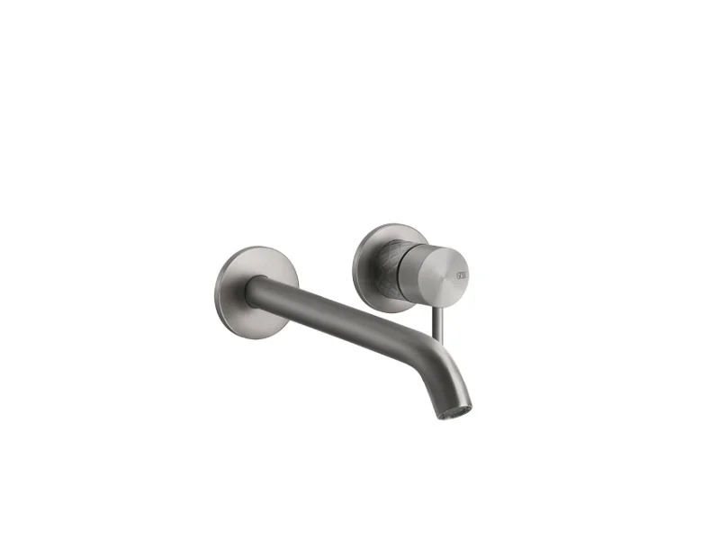 Смеситель для раковины, Gessi, Intreccio, цвет-Warm Steel Brushed PVD
