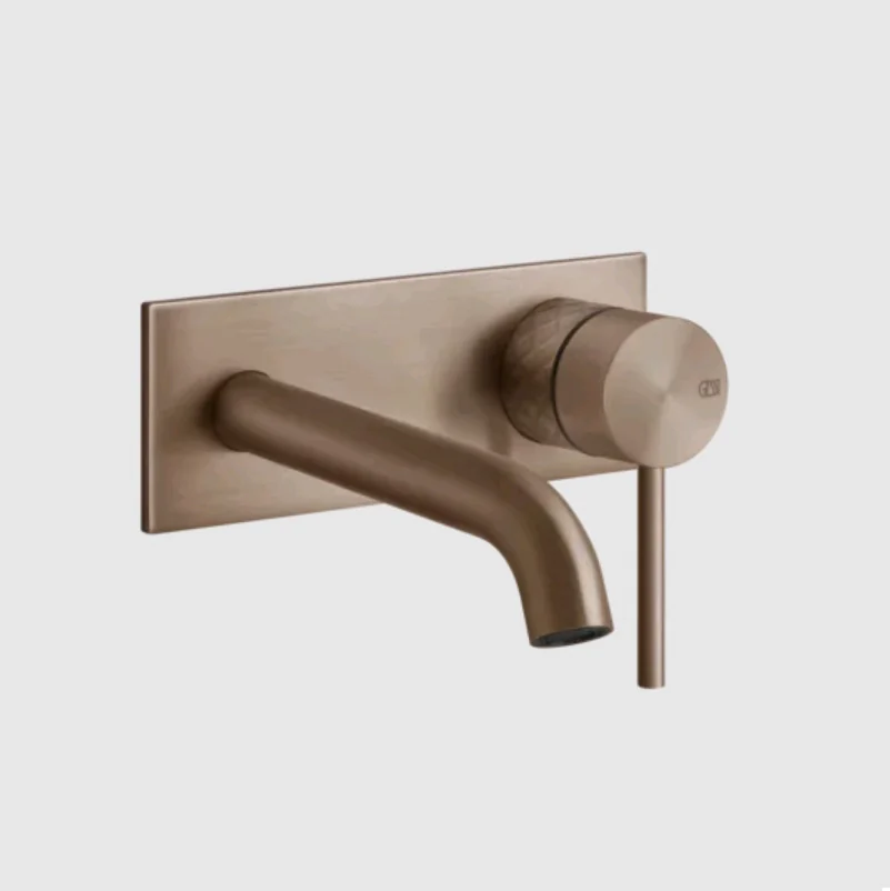 Смеситель для раковины, Gessi, 316 Intreccio, цвет-Copper Brushed PVD