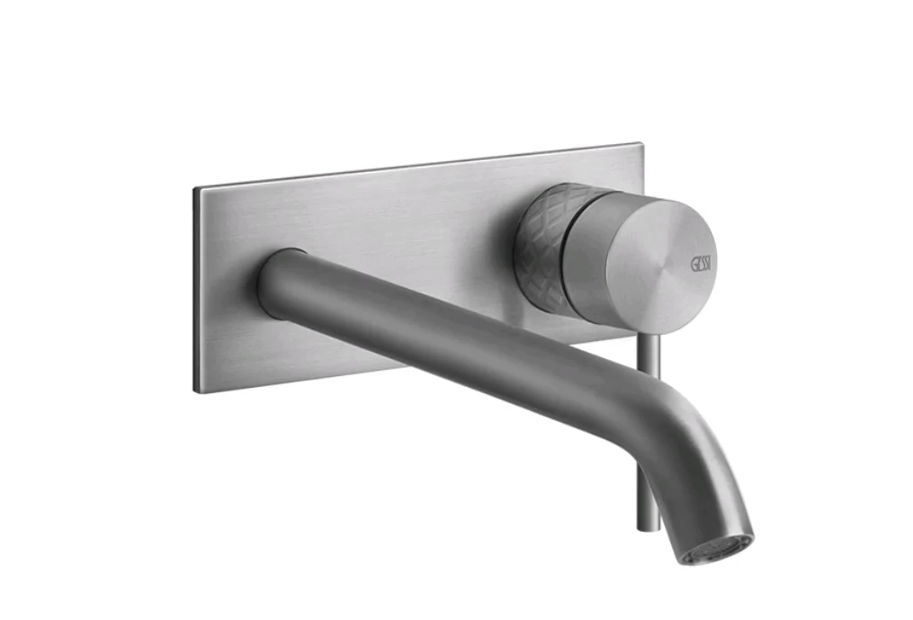 Смеситель для раковины, Gessi, Intreccio, цвет-Steel Brushed