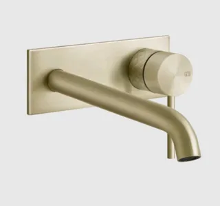 Смеситель для раковины, Gessi, Intreccio, цвет-латунь брашированная PVD(Brushed Brass PVD)