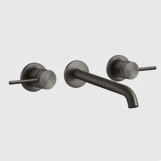 Смеситель для раковины, Gessi, 316 Intreccio, цвет-Black Metal Brushed PVD