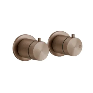 Смеситель для душа, Gessi, 316 Bath-Shower, на 1 потребитель, цвет-Copper Brushed PVD