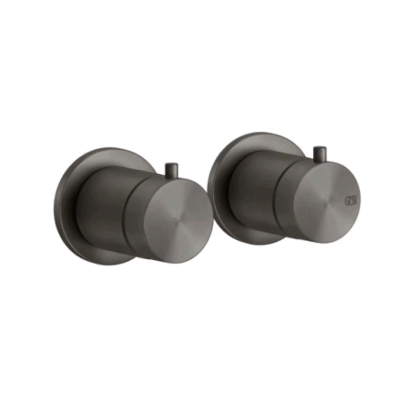 Смеситель для душа, Gessi, 316 Bath-Shower, на 2 потребителя, цвет-Black Metal Brushed PVD