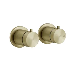 Смеситель для душа, Gessi, 316 Bath-Shower, на 2 потребителя, цвет-Brushed Brass PVD