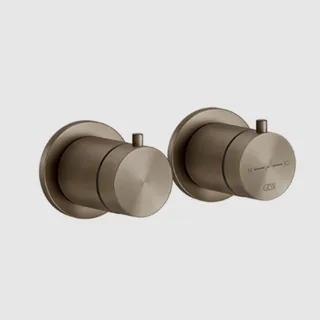 Смеситель для душа, Gessi, 316 Bath-Shower, на 2 потребителя, настенный встраиваемый, цвет-Deep Bronze Brushed PVD