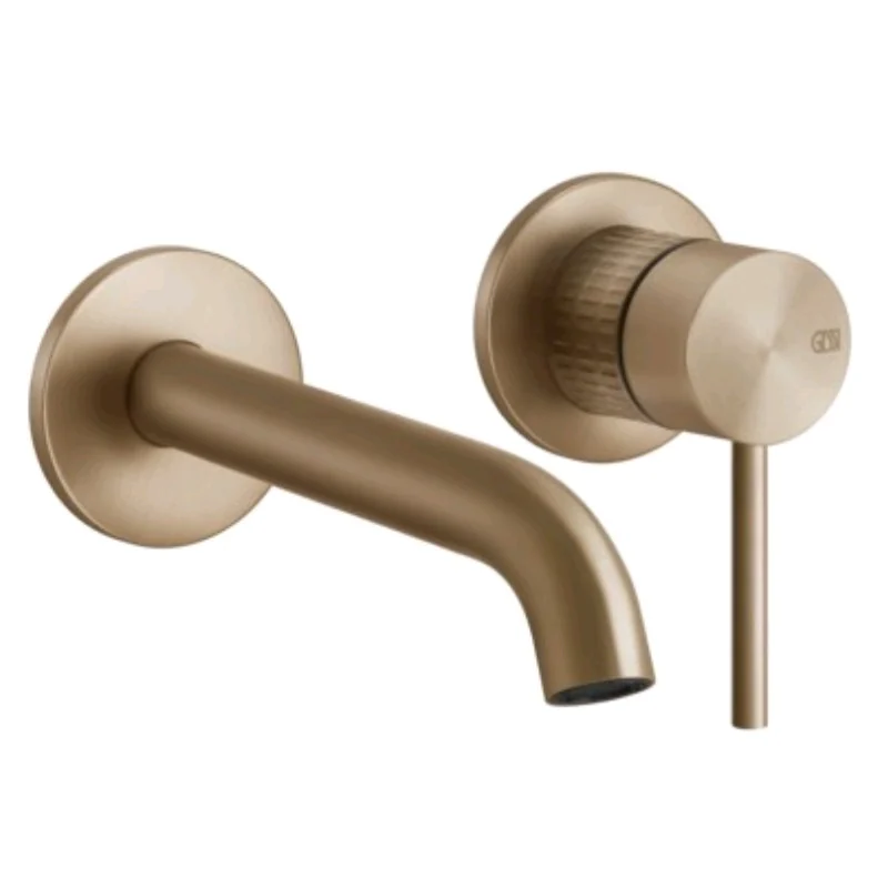 Смеситель для раковины, Gessi, 316 Meccanica, цвет-Warm Bronze Brushed PVD