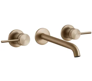 Смеситель для раковины, Gessi, 316 Meccanica, цвет-Warm Bronze Brushed PVD