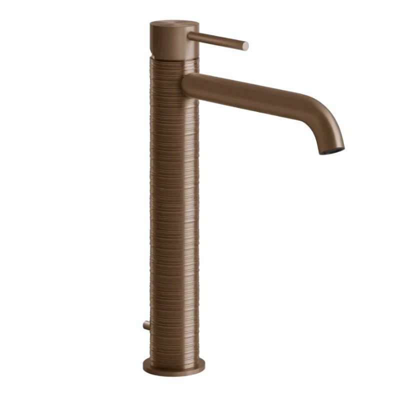 Смеситель для раковины, Gessi, 316 Trame, цвет-Brushed Copper PVD