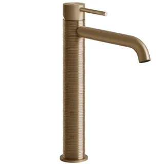 Смеситель для раковины, Gessi, 316 Trame, цвет-Warm Bronze Brushed PVD