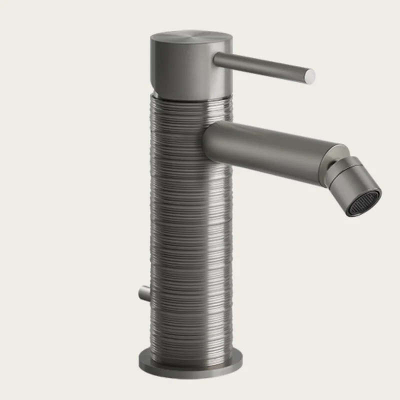 Смеситель для биде, Gessi, 316 Trame, цвет-Steel Brushed