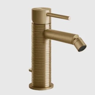 Смеситель для биде, Gessi, 316 Trame, цвет-Warm Bronze Brushed PVD
