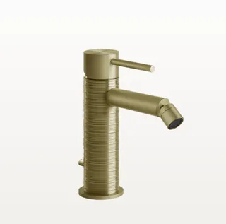 Смеситель для биде, Gessi, 316 Trame, цвет-Brushed Brass PVD