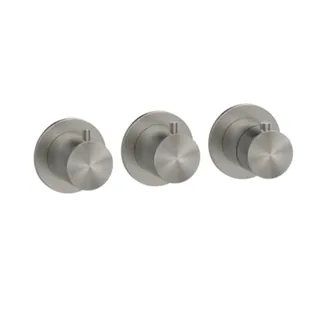 Смеситель для душа, Gessi, 316 Bath-Shower, на 2 потребителя, цвет-Steel Brushed