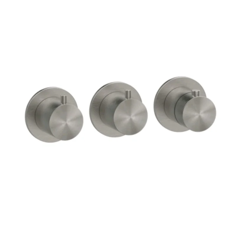 Смеситель для душа, Gessi, 316 Bath-Shower, на 2 потребителя, цвет-Steel Brushed