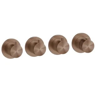 Смеситель для душа, Gessi, 316 Bath-Shower, на 3 потребителя, цвет-Copper Brushed PVD — иконка