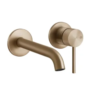 Смеситель для раковины, Gessi, 316 Trame, цвет-Warm Bronze Brushed PVD