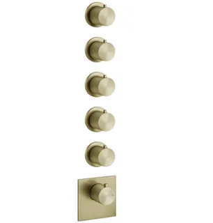 Смеситель для душа, Gessi, 316 Bath-Shower, на 5 потребителей, цвет-Brushed Brass PVD — иконка