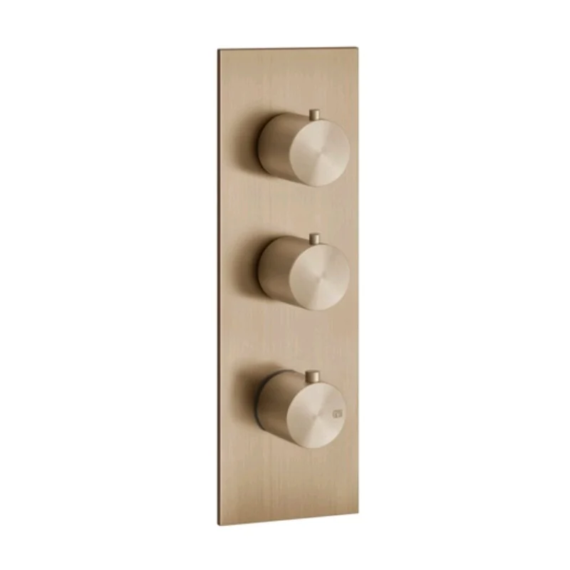 Смеситель для душа, Gessi, 316 Bath-Shower, на 2 потребителя, цвет-Warm Bronze Brushed PVD