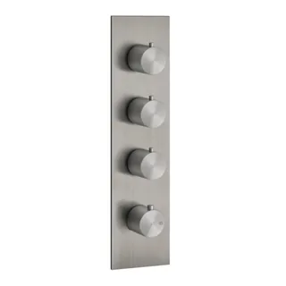 Смеситель для душа, Gessi, 316 Bath-Shower, на 3 потребителя, цвет-Steel Brushed