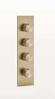 Смеситель для душа, Gessi, 316 Bath-Shower, на 3 потребителя, цвет-Warm Bronze Brushed PVD