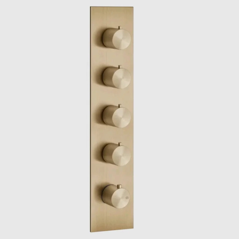 Смеситель для душа, Gessi, 316, на 4 потребителя, цвет-Warm Bronze Brushed PVD
