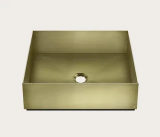 Раковина, Gessi, шгв 400*400*125, отверстия для смесителя-отсутствуют, цвет-Brushed Brass PVD — иконка