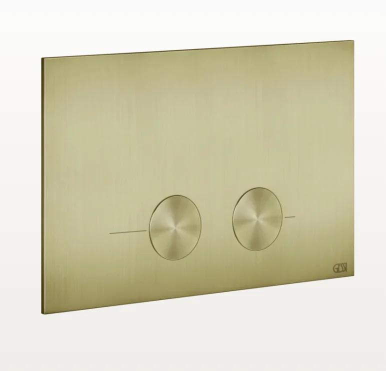 Клавиша смыва, Gessi, Geberit Sigma 8/12, шгв 245*5*155, цвет-Brushed Brass PVD