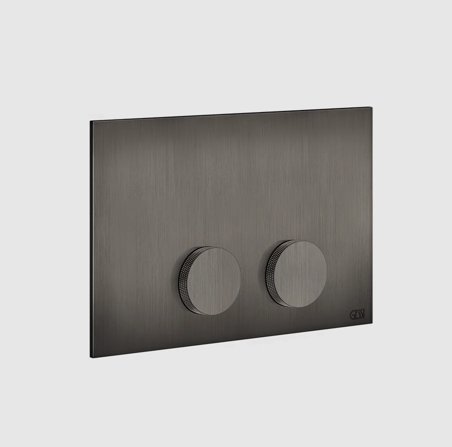 Клавиша смыва, Gessi, Anello, для унитаза, шгв 215*12*145, цвет-черный металл брашированный PVD