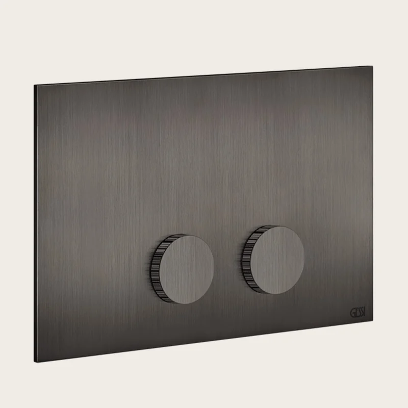Клавиша смыва, Gessi, Ingranaggio Rigato, для унитаза, шгв 245*17*155, цвет-Black Metal Brushed PVD