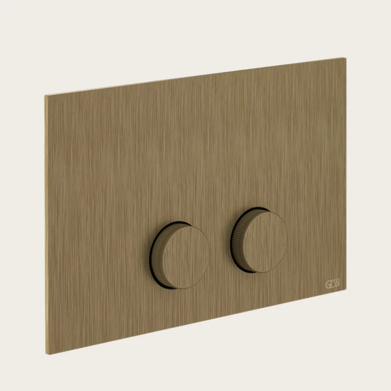Клавиша смыва, Gessi, Ingranaggio Rigato, для унитаза, шгв 245*17*155, цвет-Antique Brass