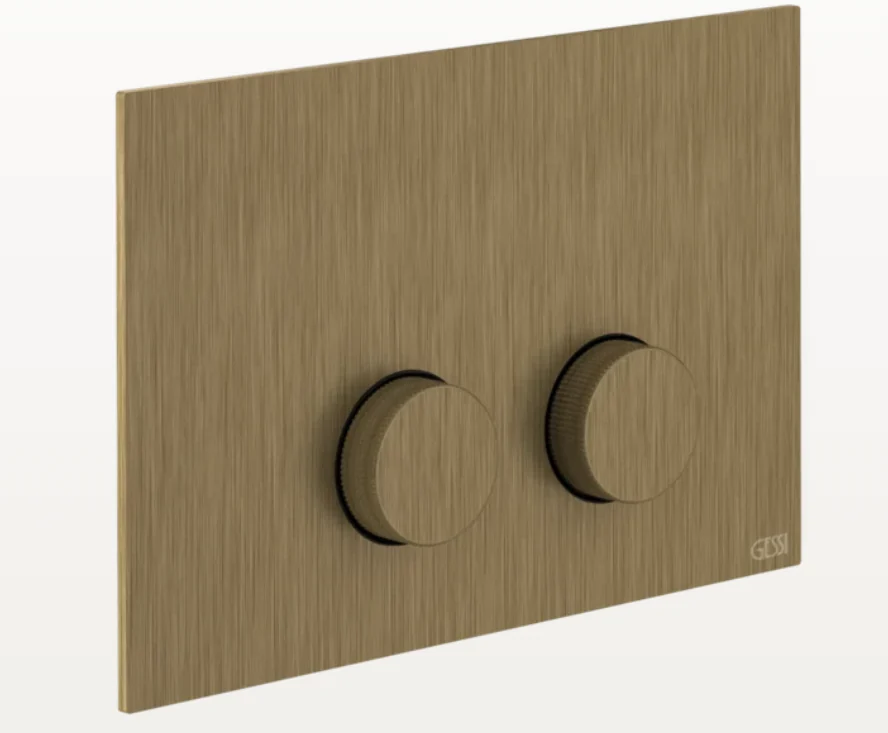 Клавиша смыва, Gessi, Ingranaggio, Tece (TeceProfil, TeceBox), для унитаза, шгв 215*12*145, цвет-Antique Brass