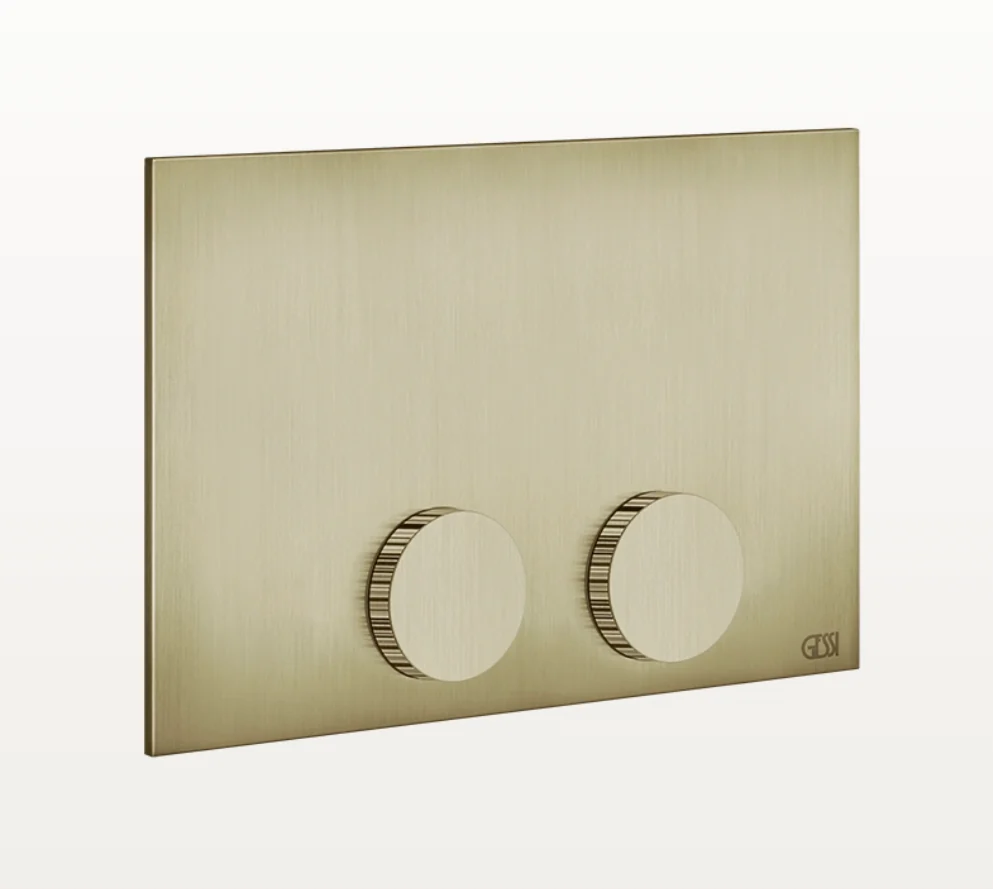 Клавиша смыва, Gessi, Ingranaggio, Tece (TeceProfil, TeceBox), для унитаза, шгв 215*12*145, цвет-Brushed Brass PVD