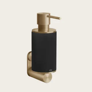 Дозатор для жидкого мыла, Gessi, 316, шгв 75*149*218, цвет дозатора-Warm Bronze Brushed PVD/чёрный