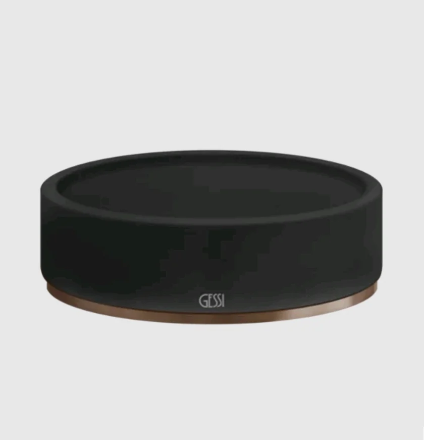 Мыльница, Gessi, 316, шгв 115*115*34, цвет-чёрный/Copper Brushed PVD