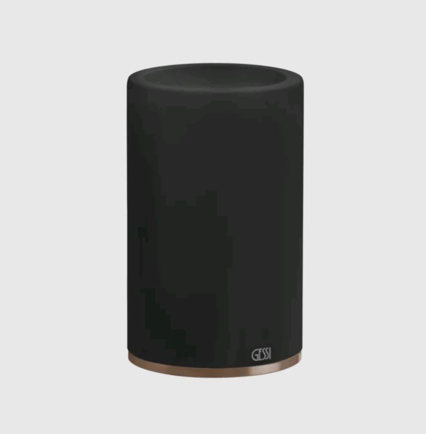 Стакан, Gessi, 316, шгв 75*75*126, цвет-чёрный/медь брашированная PVD (Copper Brushed PVD)