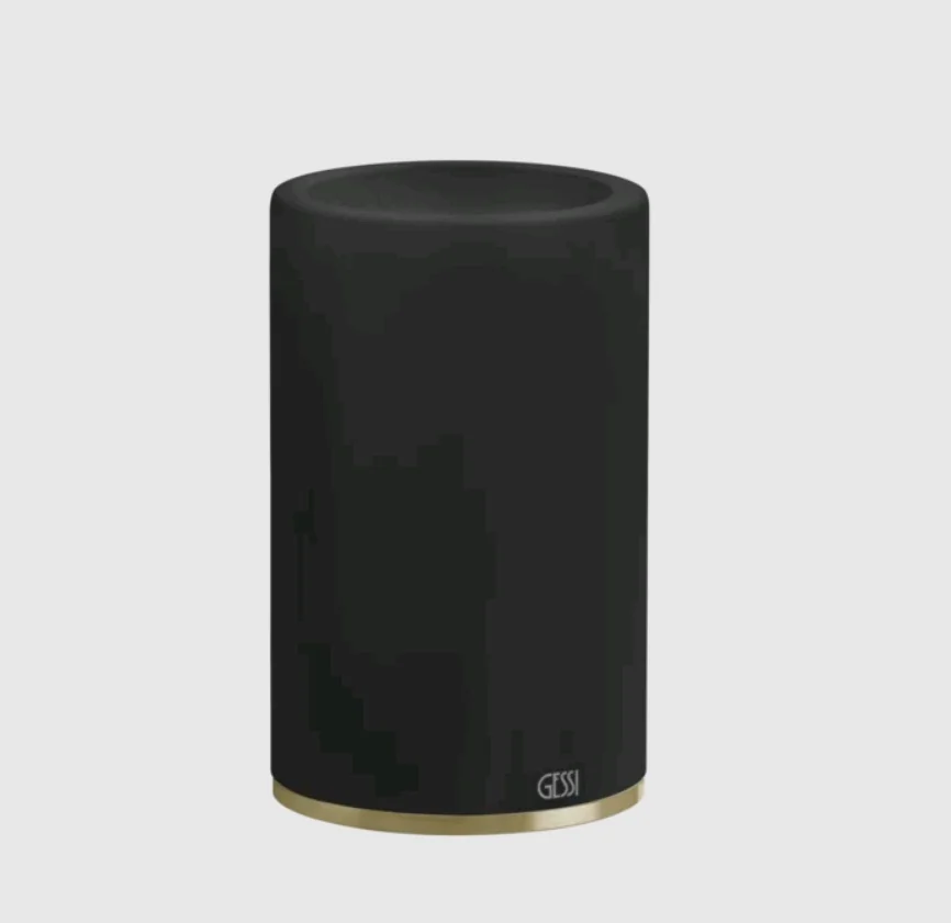 Стакан, Gessi, 316, шгв 75*75*126, цвет-чёрный/Brushed Brass PVD